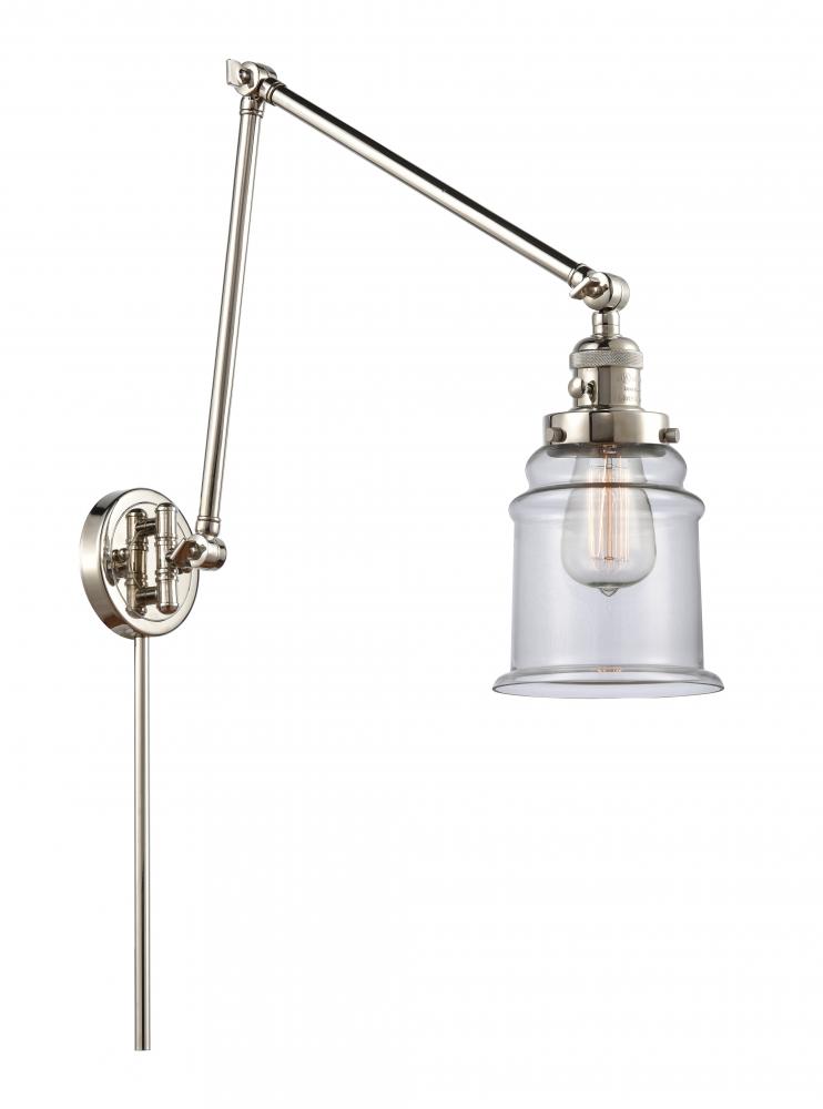 Canton - 1 Light - 6 inch - Polished Nickel -Adjustable Swing Arm