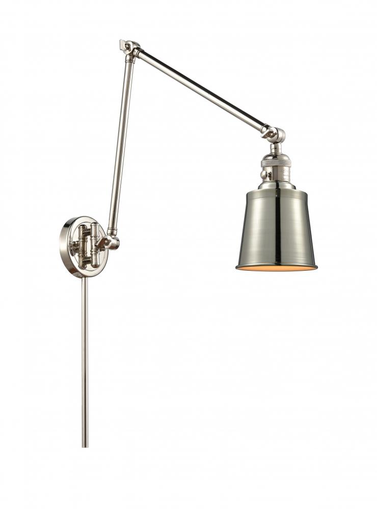 Addison - 1 Light - 8 inch - Polished Nickel -Adjustable Swing Arm