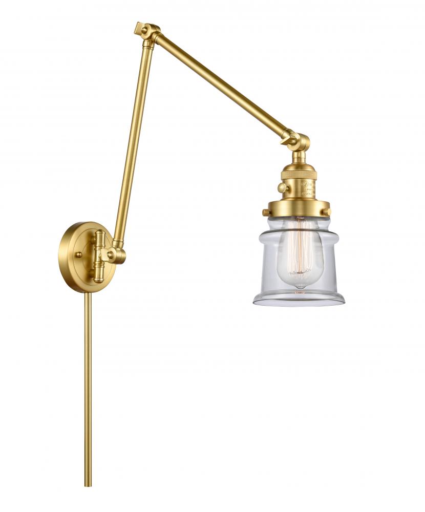 Canton - 1 Light - 8 inch - Satin Gold -Adjustable Swing Arm