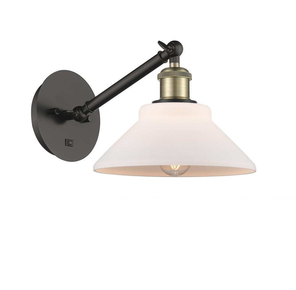 Orwell - 1 Light - 8 inch - Black Antique Brass - Adjustable Sconce