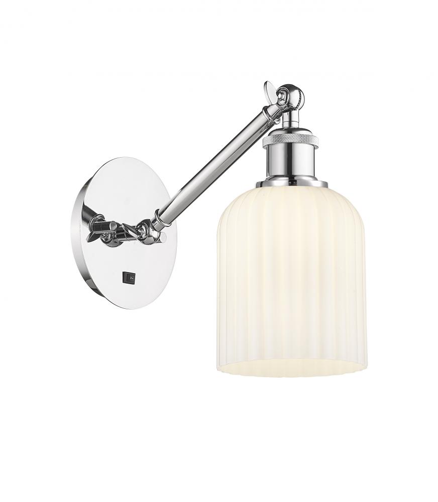 Bridal Veil - 1 Light - 5 inch - Polished Chrome - Adjustable Sconce
