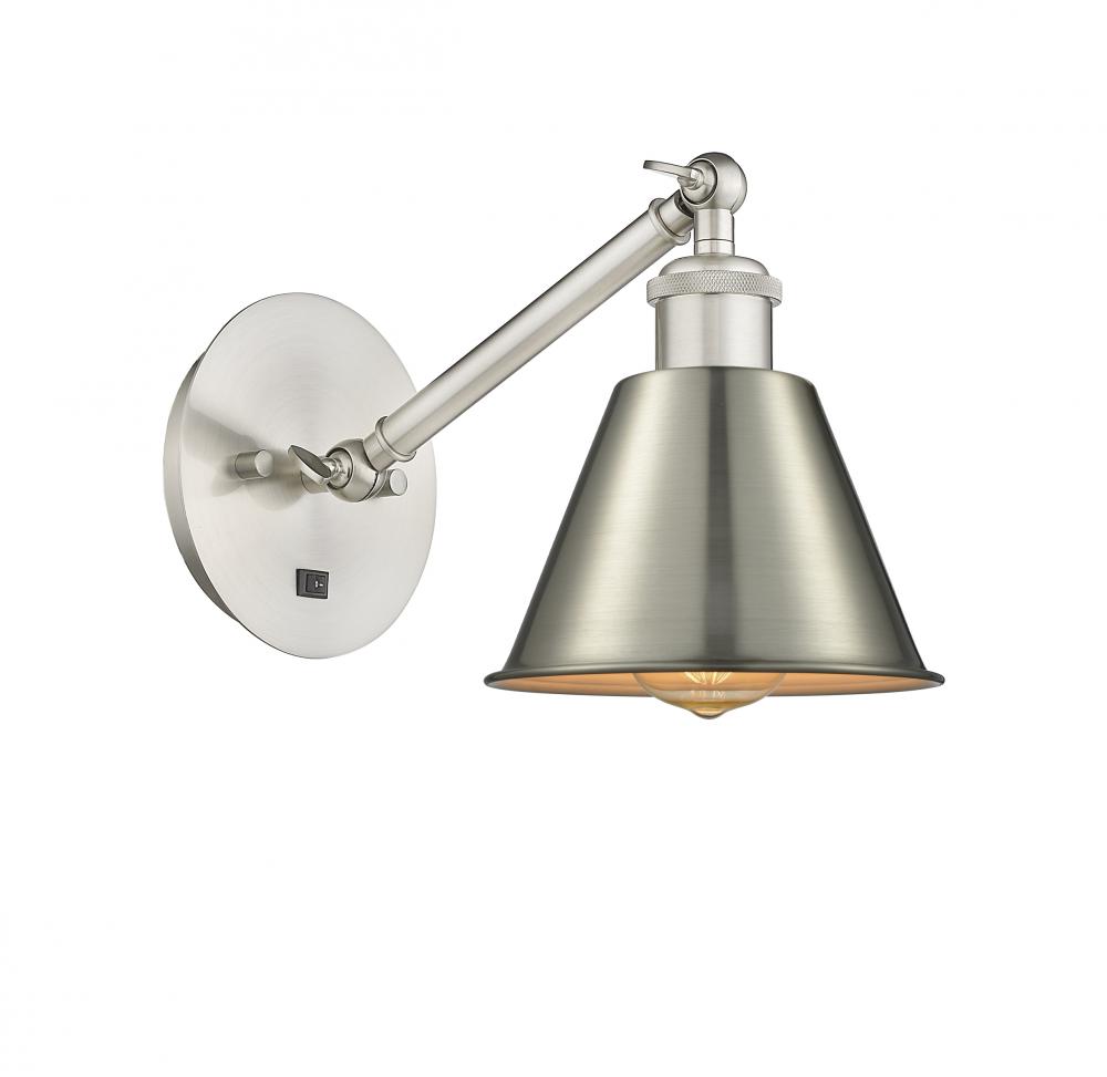 Smithfield - 1 Light - 7 inch - Brushed Satin Nickel - Adjustable Sconce
