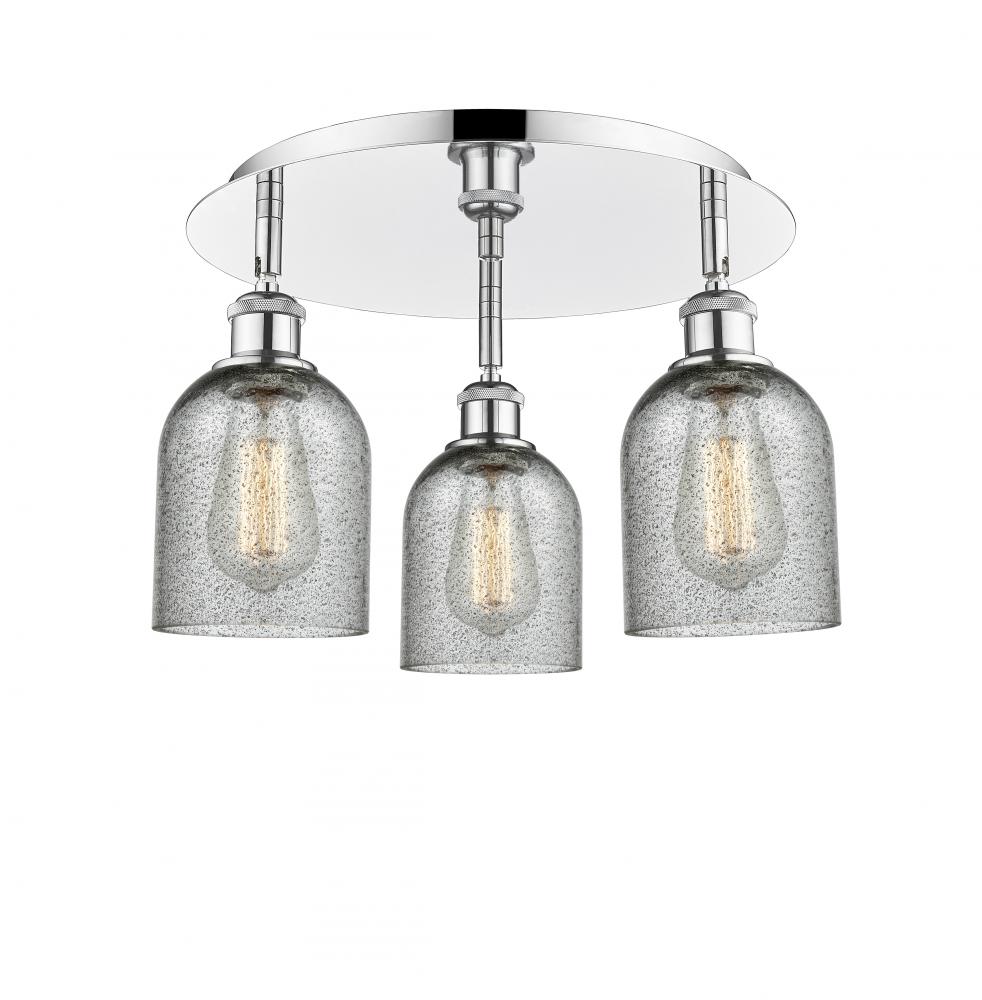 Caledonia - 3 Light - 17 inch - Polished Chrome - Flush Mount