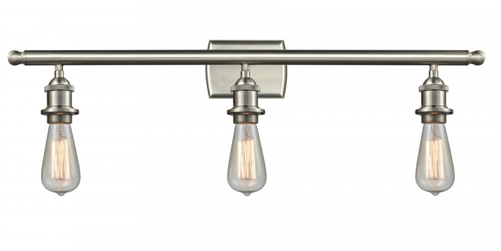 Bare Bulb - 3 Light - 26 inch - Brushed Satin Nickel - Bath Vanity Light