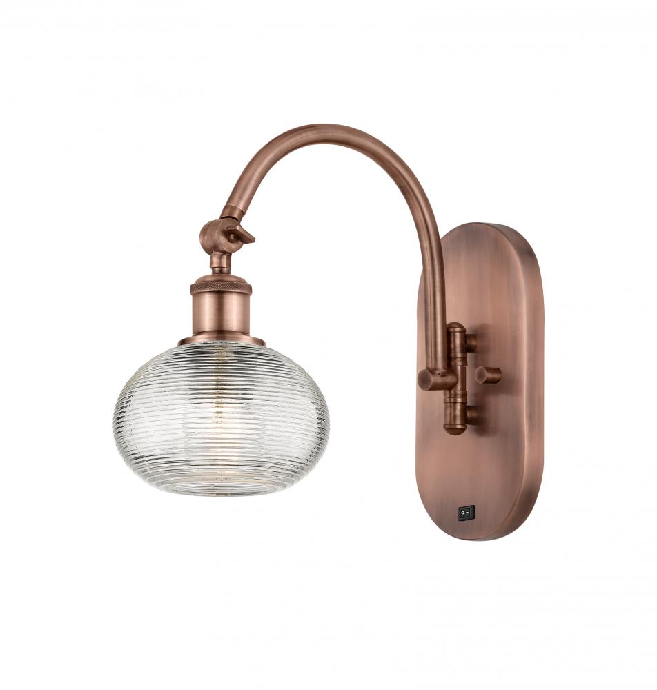 Ithaca - 1 Light - 6 inch - Antique Copper - Adjustable Swing Arm
