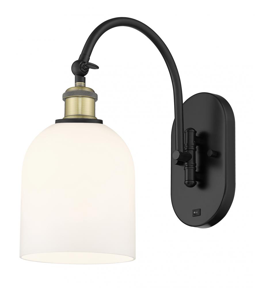 Bella - 1 Light - 6 inch - Black Antique Brass - Adjustable Swing Arm