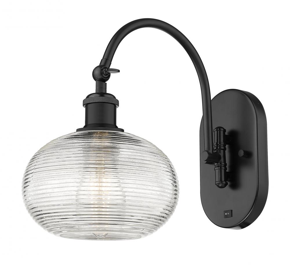 Ithaca - 1 Light - 8 inch - Matte Black - Adjustable Swing Arm