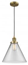Innovations Lighting 201C-BB-G42-L - Cone - 1 Light - 12 inch - Brushed Brass - Cord hung - Mini Pendant