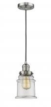 Innovations Lighting 201C-SN-G182 - Canton - 1 Light - 6 inch - Brushed Satin Nickel - Cord hung - Mini Pendant