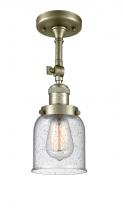 Innovations Lighting 201F-AB-G54-LED - Bell - 1 Light - 5 inch - Antique Brass - Adjustable Semi-Flush Mount