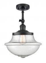 Innovations Lighting 201F-BK-G544 - Oxford - 1 Light - 12 inch - Matte Black - Adjustable Semi-Flush Mount