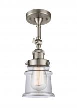 Innovations Lighting 201F-SN-G182S - Canton - 1 Light - 5 inch - Brushed Satin Nickel - Adjustable Semi-Flush Mount