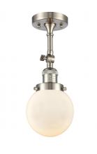 Innovations Lighting 201F-SN-G201-6 - Beacon - 1 Light - 6 inch - Brushed Satin Nickel - Adjustable Semi-Flush Mount