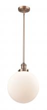 Innovations Lighting 201S-AC-G201-12 - Beacon - 1 Light - 12 inch - Antique Copper - Stem Hung - Mini Pendant