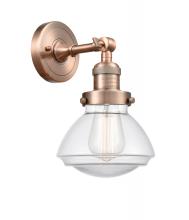Innovations Lighting 203-AC-G322 - Olean - 1 Light - 7 inch - Antique Copper - Sconce