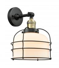 Innovations Lighting 203-BAB-G71-CE - Bell Cage - 1 Light - 9 inch - Black Antique Brass - Adjustable Sconce
