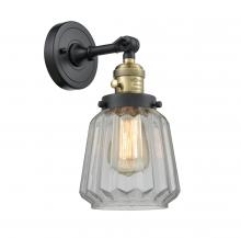 Innovations Lighting 203SW-BAB-G142-LED - Chatham - 1 Light - 7 inch - Black Antique Brass - Sconce