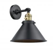Innovations Lighting 203SW-BAB-M10-BK-LED - Briarcliff - 1 Light - 10 inch - Black Antique Brass - Sconce