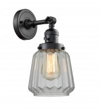 Innovations Lighting 203SW-BK-G142 - Chatham - 1 Light - 7 inch - Matte Black - Adjustable Sconce