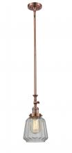 Innovations Lighting 206-AC-G142 - Chatham - 1 Light - 7 inch - Antique Copper - Stem Hung - Adjustable Mini Pendant