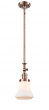 Innovations Lighting 206-AC-G191 - Bellmont - 1 Light - 6 inch - Antique Copper - Stem Hung - Adjustable Mini Pendant