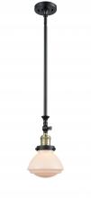 Innovations Lighting 206-BAB-G321 - Olean - 1 Light - 7 inch - Black Antique Brass - Stem Hung - Mini Pendant