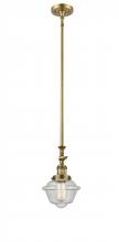 Innovations Lighting 206-BB-G534 - Oxford - 1 Light - 7 inch - Brushed Brass - Stem Hung - Adjustable Mini Pendant