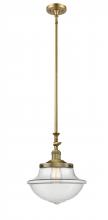Innovations Lighting 206-BB-G542 - Oxford - 1 Light - 12 inch - Brushed Brass - Stem Hung - Adjustable Mini Pendant