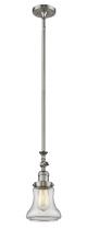 Innovations Lighting 206-SN-G192 - Bellmont - 1 Light - 6 inch - Brushed Satin Nickel - Stem Hung - Adjustable Mini Pendant