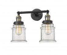 Innovations Lighting 208-BAB-G184 - Canton - 2 Light - 17 inch - Black Antique Brass - Adjustable Bath Vanity Light