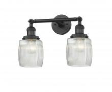Innovations Lighting 208-BK-G302-LED - Colton - 2 Light - 16 inch - Matte Black - Adjustable Bath Vanity Light