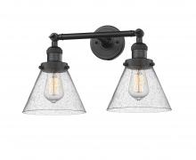 Innovations Lighting 208-BK-G44 - Cone - 2 Light - 18 inch - Matte Black - Adjustable Bath Vanity Light