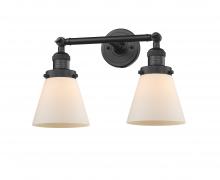 Innovations Lighting 208-BK-G61 - Cone - 2 Light - 16 inch - Matte Black - Adjustable Bath Vanity Light