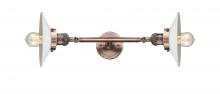 Innovations Lighting 208L-AC-G1-LED - Halophane - 2 Light - 9 inch - Antique Copper - Adjustable Bath Vanity Light