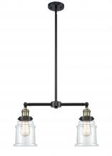 Innovations Lighting 209-BAB-G182 - Canton - 2 Light - 21 inch - Black Antique Brass - Stem Hung - Adjustable Island Light