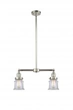 Innovations Lighting 209-PN-G182S - Canton - 2 Light - 21 inch - Polished Nickel - Stem Hung - Adjustable Island Light