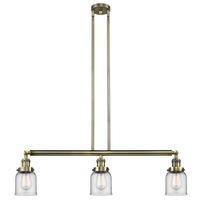Innovations Lighting 213-AB-G52 - Bell - 3 Light - 38 inch - Antique Brass - Stem Hung - Adjustable Island Light