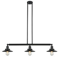 Innovations Lighting 213-BK-M6-LED - Railroad - 3 Light - 41 inch - Matte Black - Stem Hung - Adjustable Island Light