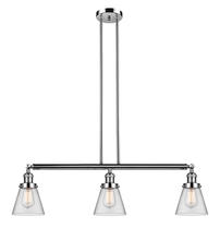 Innovations Lighting 213-PN-G62 - Cone - 3 Light - 39 inch - Polished Nickel - Stem Hung - Adjustable Island Light