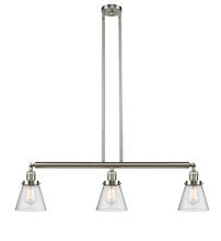 Innovations Lighting 213-SN-G64 - Cone - 3 Light - 39 inch - Brushed Satin Nickel - Stem Hung - Adjustable Island Light