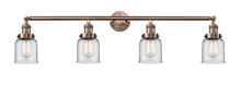 Innovations Lighting 215-AC-G52 - Bell - 4 Light - 42 inch - Antique Copper - Adjustable Bath Vanity Light