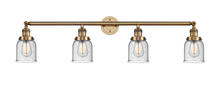 Innovations Lighting 215-BB-G54 - Bell - 4 Light - 42 inch - Brushed Brass - Adjustable Bath Vanity Light