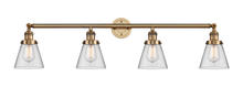 Innovations Lighting 215-BB-G62 - Cone - 4 Light - 42 inch - Brushed Brass - Adjustable Bath Vanity Light