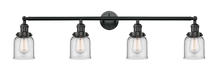 Innovations Lighting 215-BK-G52 - Bell - 4 Light - 42 inch - Matte Black - Adjustable Bath Vanity Light