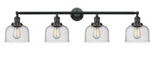 Innovations Lighting 215-BK-G74 - Bell - 4 Light - 44 inch - Matte Black - Adjustable Bath Vanity Light