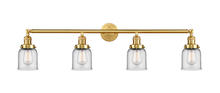 Innovations Lighting 215-SG-G52 - Bell - 4 Light - 42 inch - Satin Gold - Adjustable Bath Vanity Light