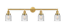 Innovations Lighting 215-SG-G54 - Bell - 4 Light - 42 inch - Satin Gold - Adjustable Bath Vanity Light