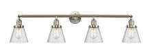Innovations Lighting 215-SN-G64 - Cone - 4 Light - 42 inch - Brushed Satin Nickel - Adjustable Bath Vanity Light