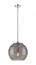 Innovations Lighting 221-1S-PC-G1213-14SM - Athens Deco Swirl - 1 Light - 14 inch - Polished Chrome - Stem Hung - Pendant