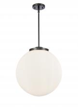 Innovations Lighting 221-3S-BK-G201-16 - Beacon - 3 Light - 16 inch - Matte Black - Cord hung - Pendant